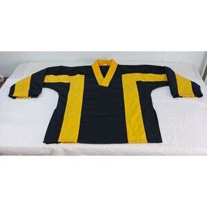 Martial Arts Shirt Youth Size 2 Kickboxing Judo Karate Cotton/Poly Black Yellow